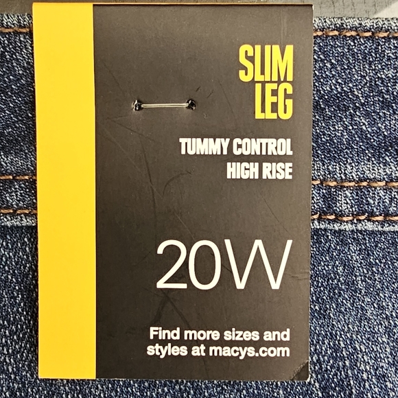 Style & Co Slim Leg High Rise Tummy Control Curvy Jeans Women's Size 20W NEW - Picture 5 of 9